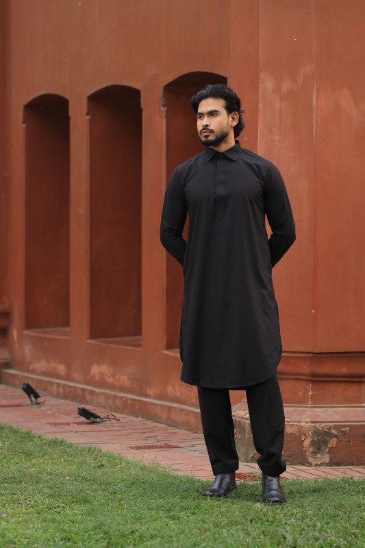 Kabli Suit Hide Button Black